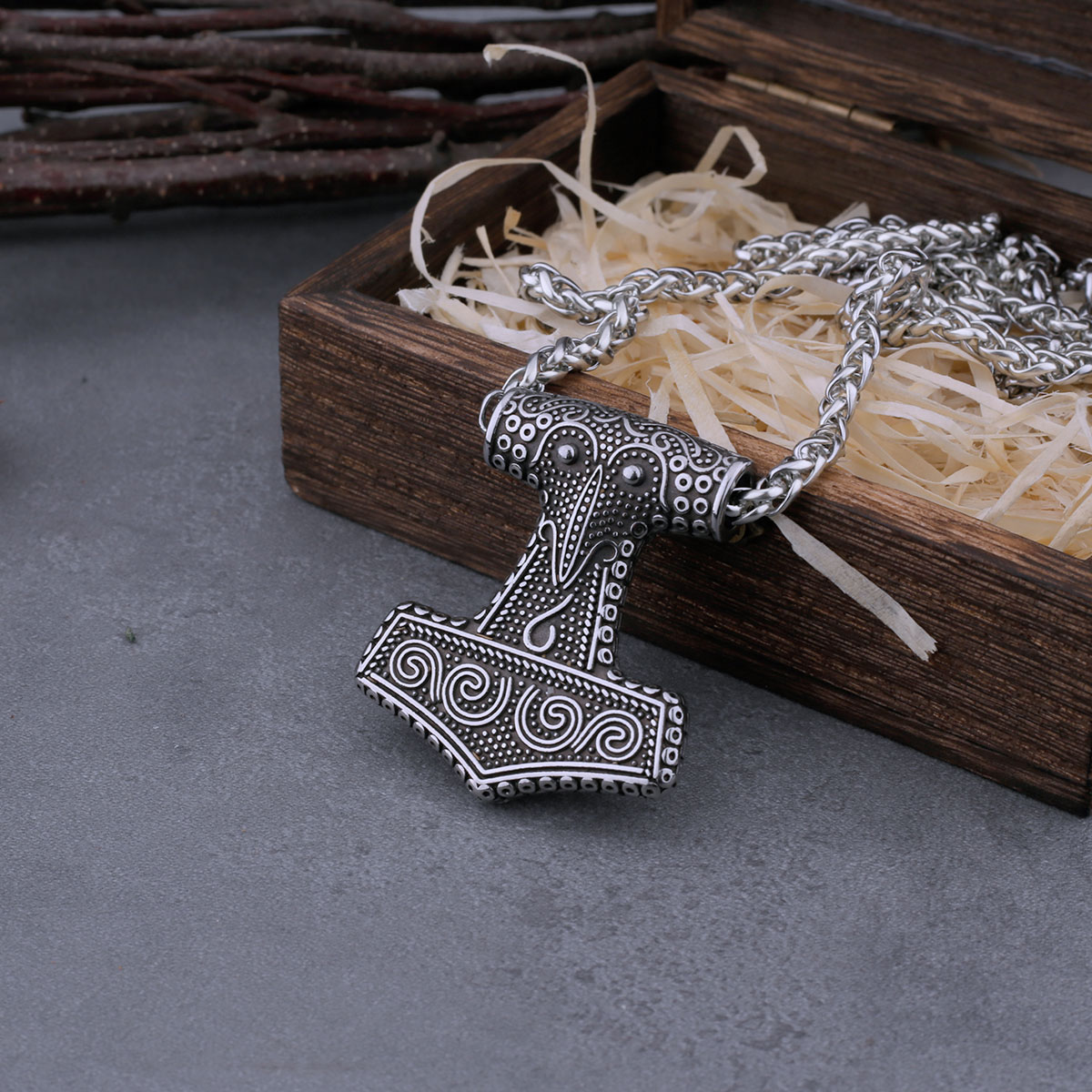 Battle Rope Anchor - Nordic Viking młot Thora Mjolnir naszyjnik