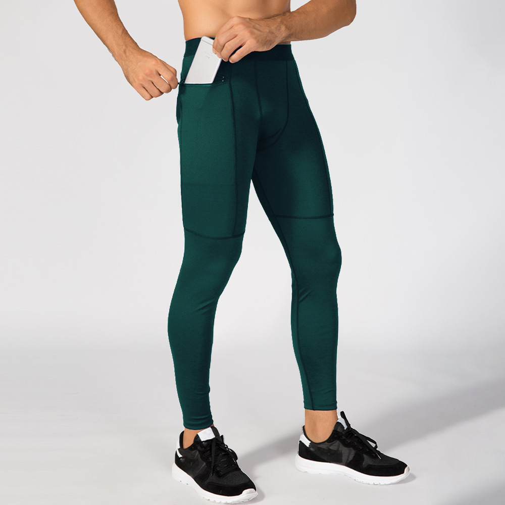 Crossfit Ga - Męskie legginsy kompresyjne do biegania, spodnie